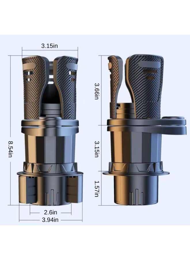 Bukela Car Cup Holder Extender Adjustable Base 2 in 1 Dual Layer Cup Holder Large Capacity Storage 360 Degree Rotating Cup Slot Large 10/40 oz. Bottles & Big Drinks,Travel Cup - Image 2